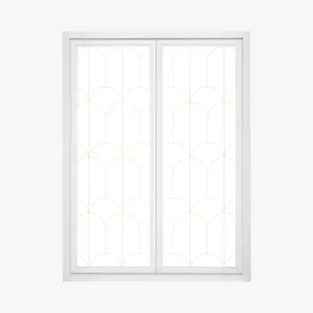 Sticker pour vitres et fenêtres motif art déco doré et minimaliste – Wallnifity®