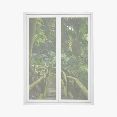 Sticker pour vitres et fenêtres promenade mystérieuse au cœur de la jungle – Wallnifity®