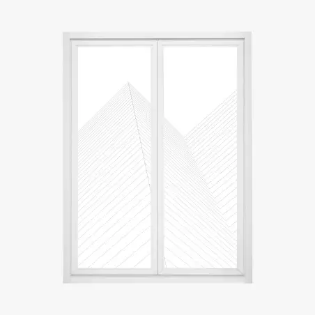 Sticker pour vitres et fenêtres pyramide de lignes minimalistes – Wallnifity®