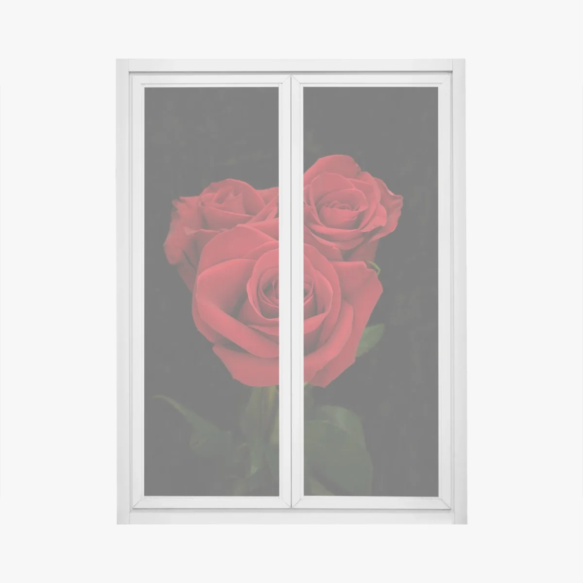 Sticker pour vitres et fenêtres bouquet de roses rouges sur fond noir – Wallnifity® Sticker pour vitres et fenêtres bouquet de roses rouges sur fond noir – Wallnifity®