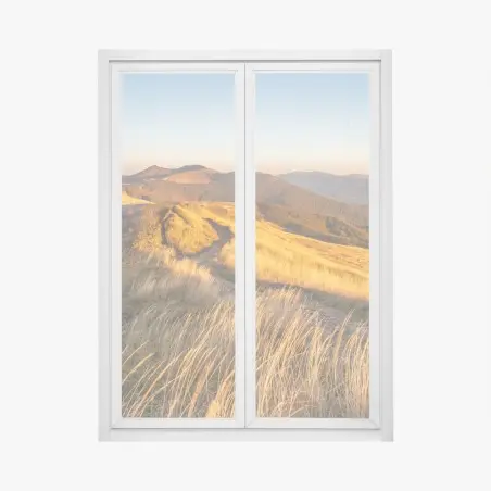 Sticker pour vitres et fenêtres crête dorée au coucher du soleil – Wallnifity®