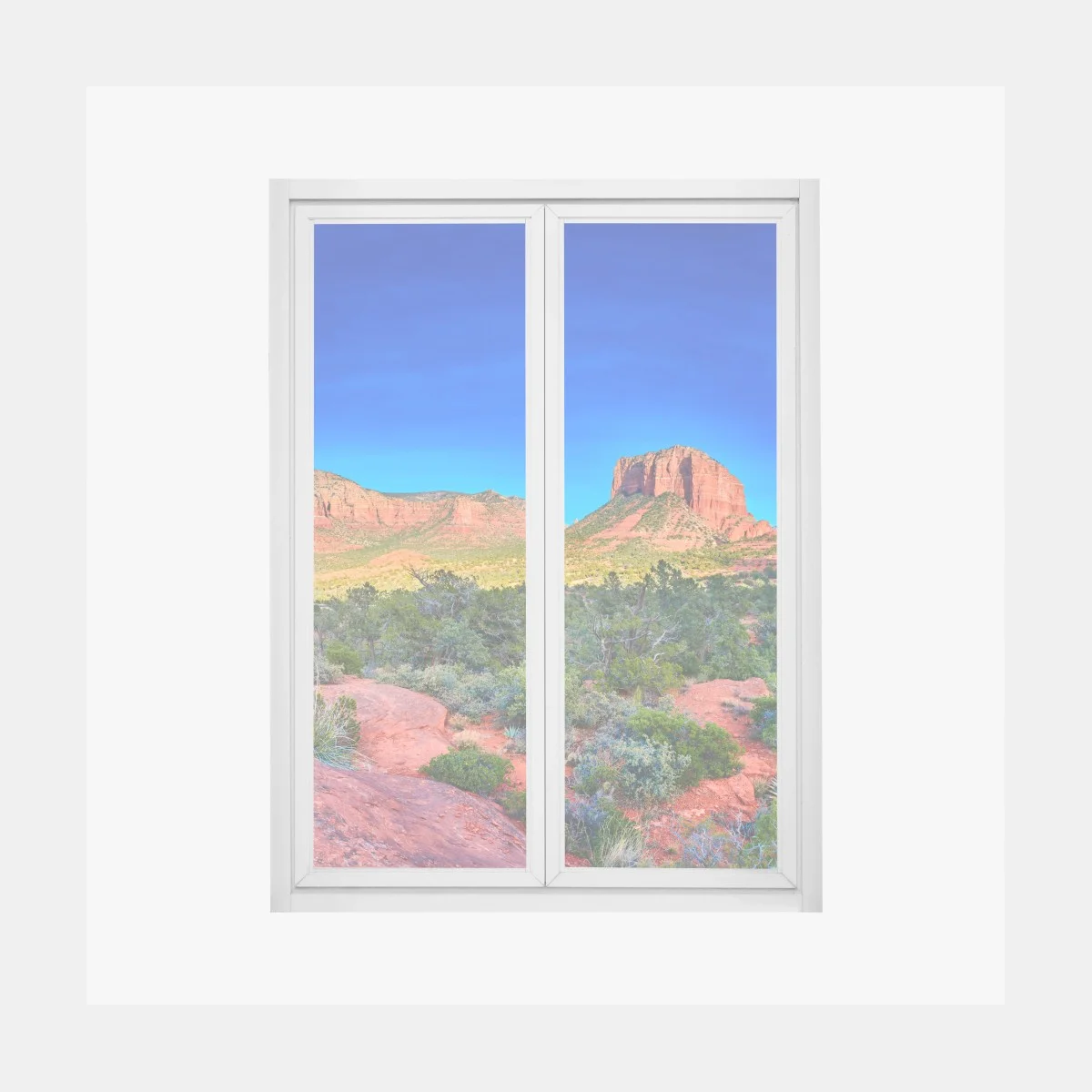 Sticker pour vitres et fenêtres panorama de Bell Rock, Courthouse Butte et Munds Mountain, Arizona – Wallnifity® Sticker pour vitres et fenêtres panorama de Bell Rock, Courthouse Butte et Munds Mountain, Arizona – Wallnifity®