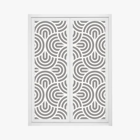 Sticker pour vitres et fenêtres motif géométrique optique noir et blanc – Wallnifity®
