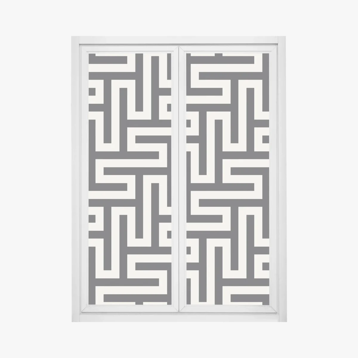 Sticker pour vitres et fenêtres motif labyrinthe géométrique noir et beige – Wallnifity® Sticker pour vitres et fenêtres motif labyrinthe géométrique noir et beige – Wallnifity®