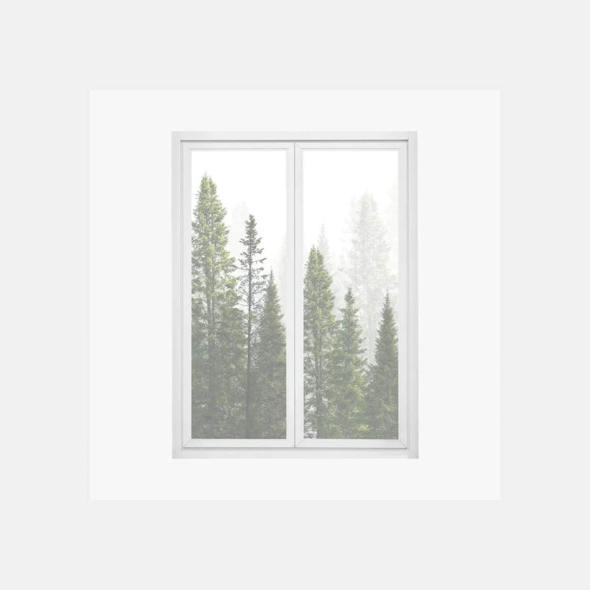 Sticker pour vitres et fenêtres forêt de sapins brumeuse – Wallnifity® Sticker pour vitres et fenêtres forêt de sapins brumeuse – Wallnifity®