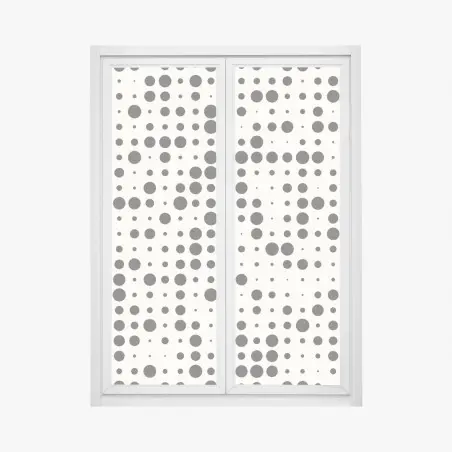 Sticker pour vitres et fenêtres motif à pois graphique noir et crème – Wallnifity®