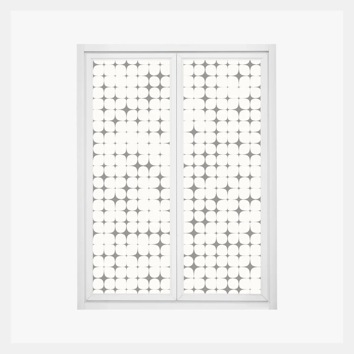 Sticker pour vitres et fenêtres motif géométrique en damier de cercles – Wallnifity® Sticker pour vitres et fenêtres motif géométrique en damier de cercles – Wallnifity®