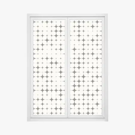 Sticker pour vitres et fenêtres motif géométrique en damier de cercles – Wallnifity®
