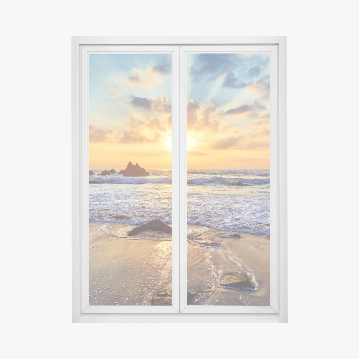 Sticker pour vitres et fenêtres coucher de soleil sur la côte rocheuse – Wallnifity® Sticker pour vitres et fenêtres coucher de soleil sur la côte rocheuse – Wallnifity®