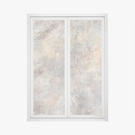 Sticker pour vitres et fenêtres abstraction patinée aux tons terreux et pastels – Wallnifity®