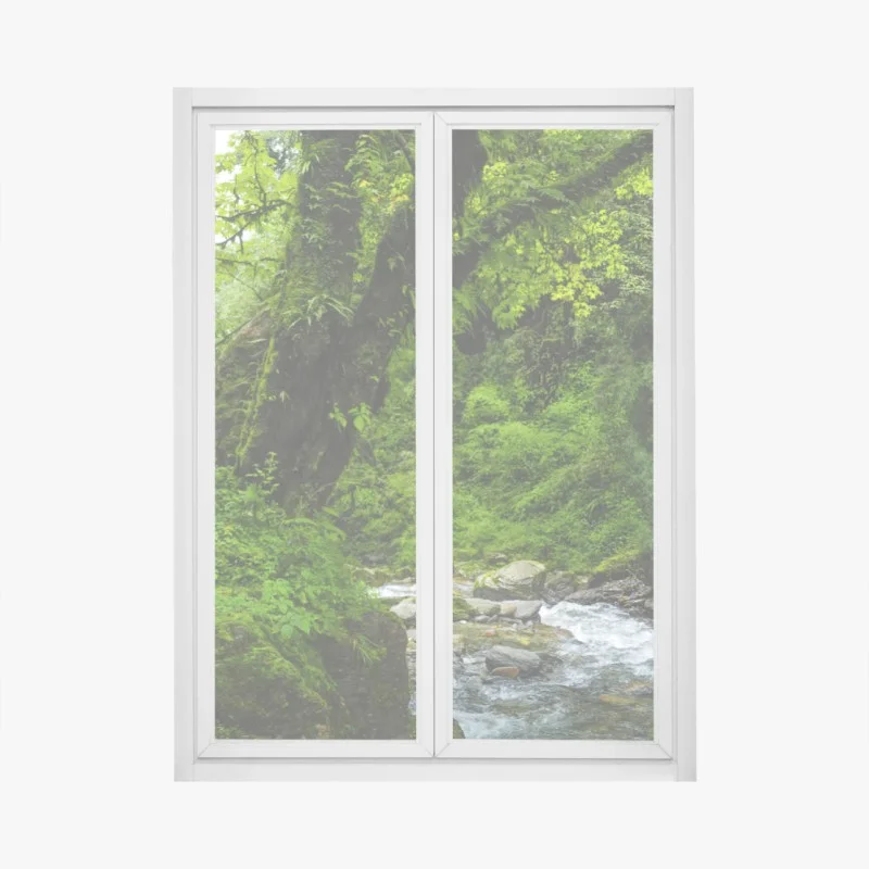 Sticker pour vitres et fenêtres cascade tranquille dans une forêt verdoyante – Wallnifity® Sticker pour vitres et fenêtres cascade tranquille dans une forêt verdoyante – Wallnifity®
