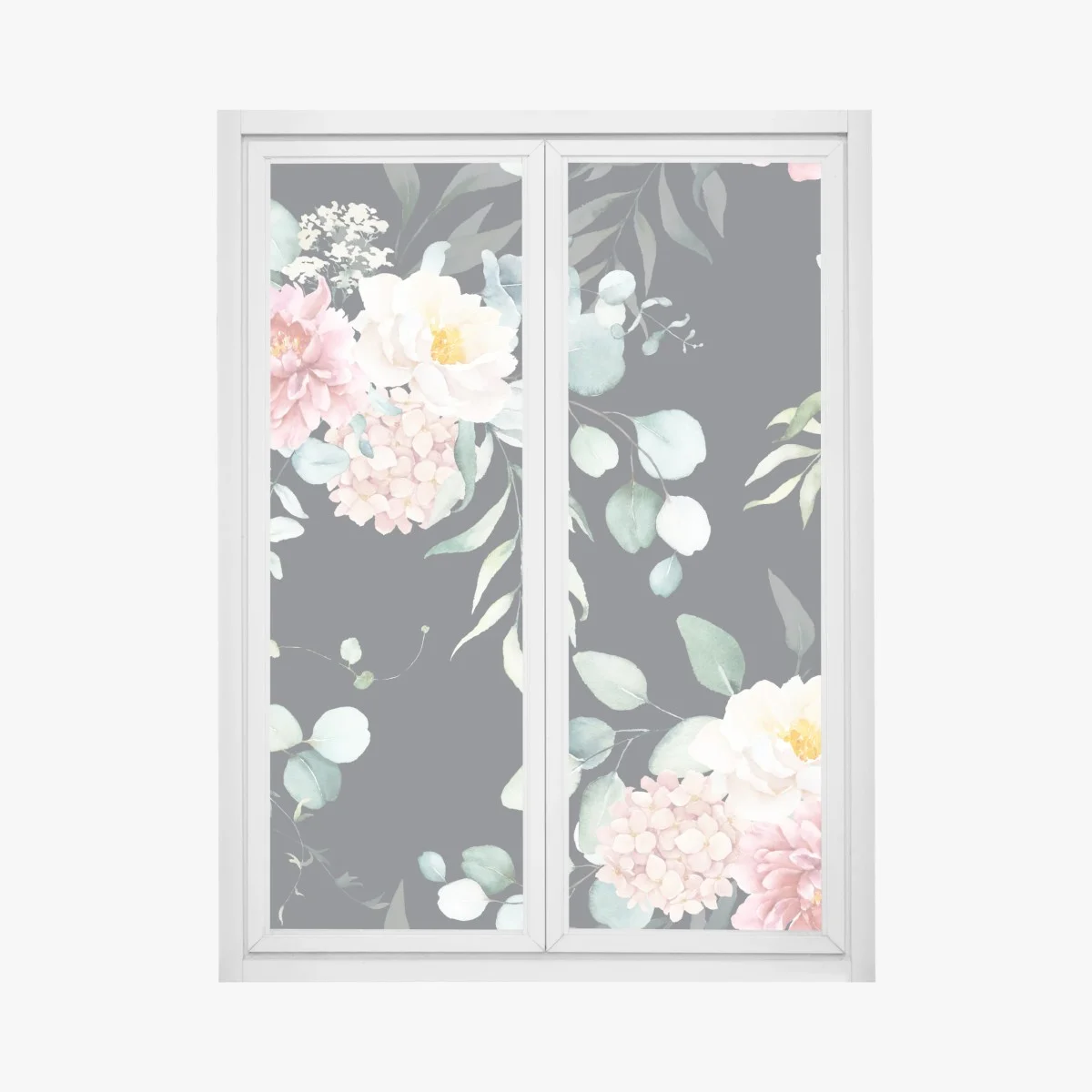 Sticker pour vitres et fenêtres bouquet aquarelle sur fond sombre – Wallnifity® Sticker pour vitres et fenêtres bouquet aquarelle sur fond sombre – Wallnifity®