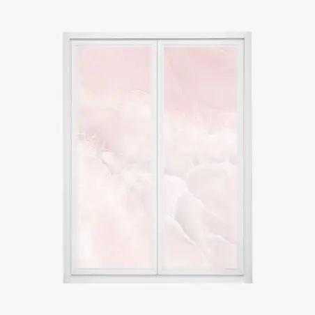 Sticker pour vitres et fenêtres marbre rose abstrait pour décoration murale – Wallnifity®