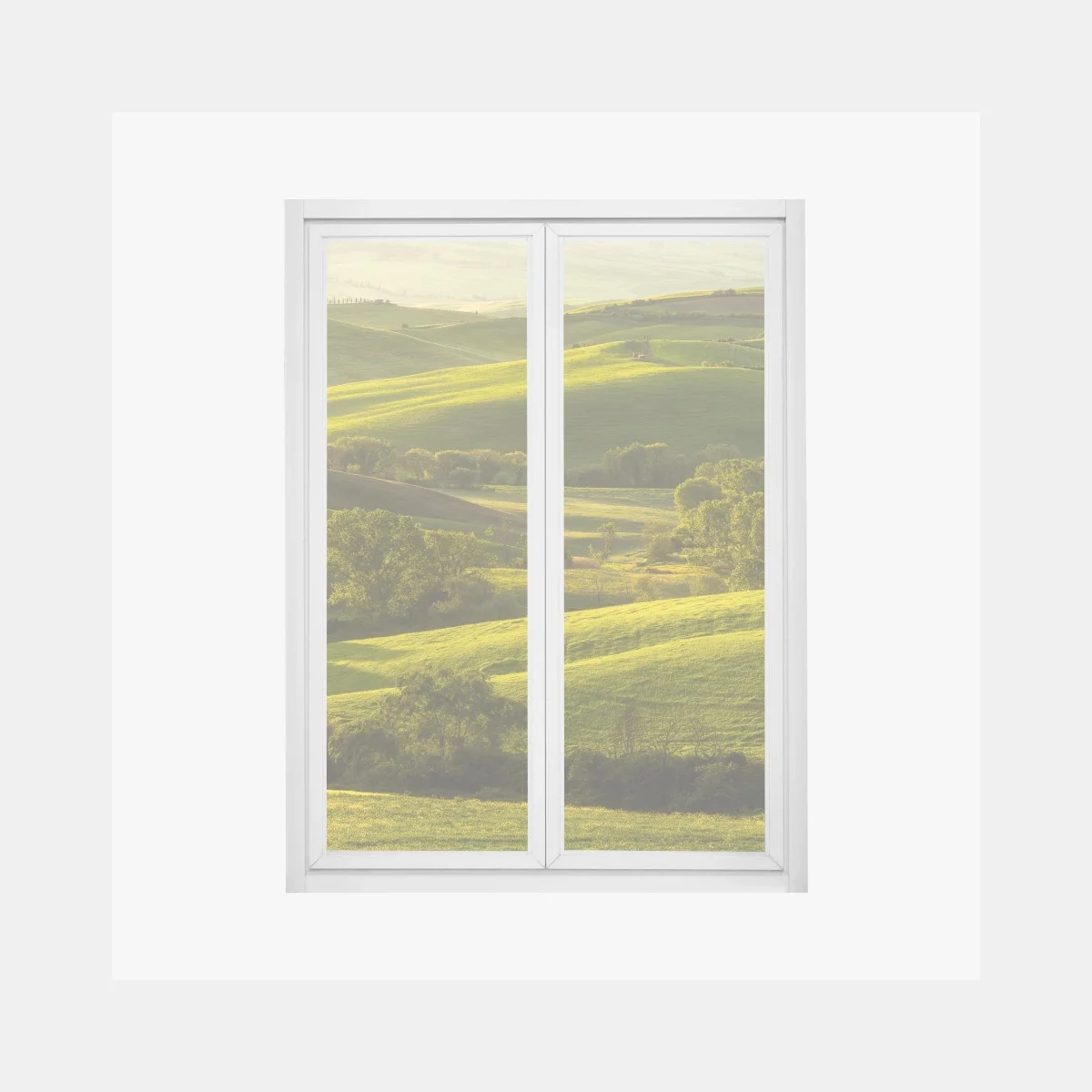 Sticker pour vitres et fenêtres collines verdoyantes au soleil doré – Wallnifity® Sticker pour vitres et fenêtres collines verdoyantes au soleil doré – Wallnifity®