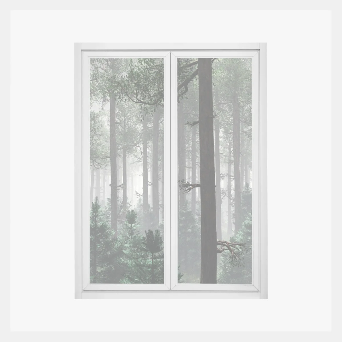 Sticker pour vitres et fenêtres forêt brumeuse et mystérieuse – Wallnifity® Sticker pour vitres et fenêtres forêt brumeuse et mystérieuse – Wallnifity®