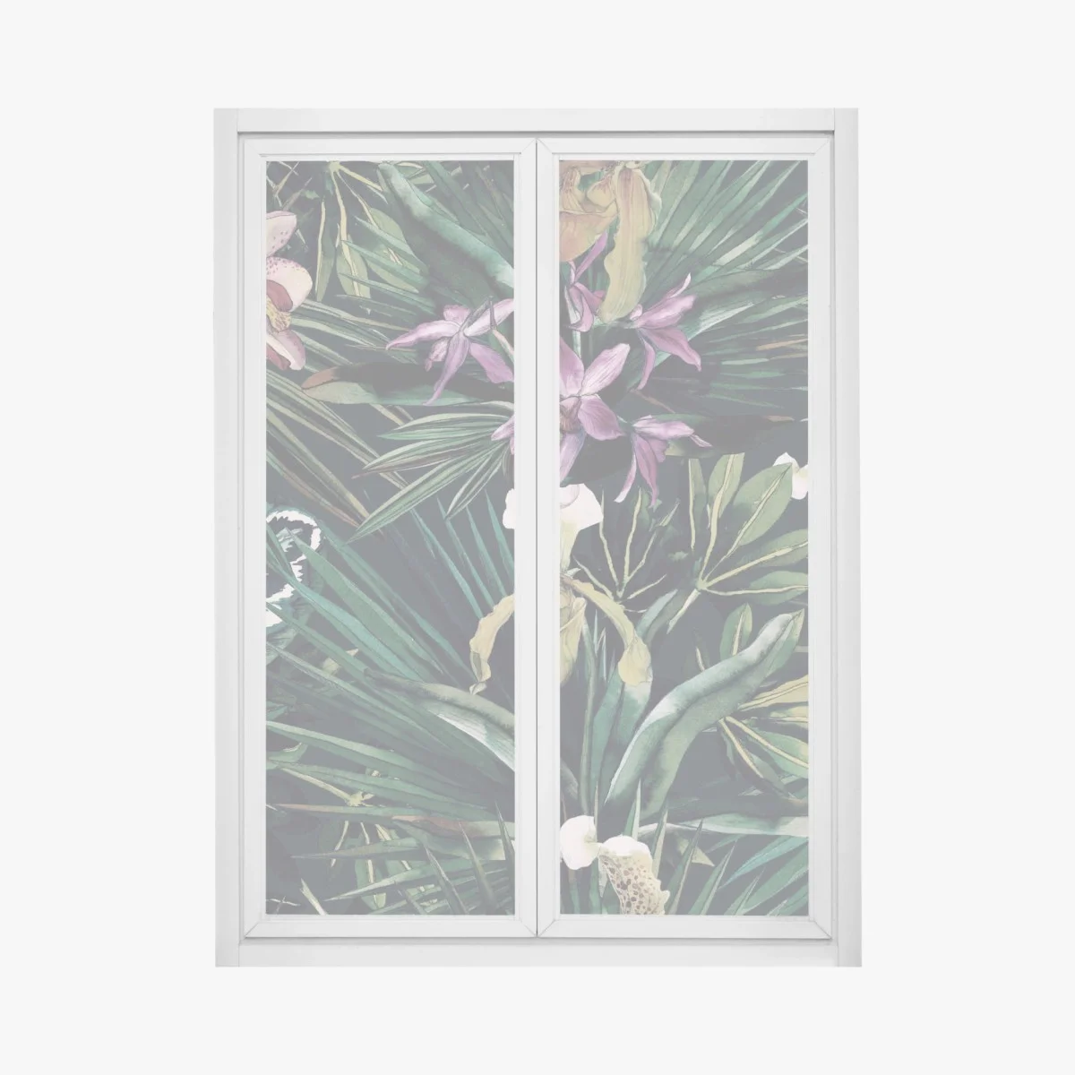 Sticker pour vitres et fenêtres paradis tropical aux orchidées aquarellées – Wallnifity® Sticker pour vitres et fenêtres paradis tropical aux orchidées aquarellées – Wallnifity®