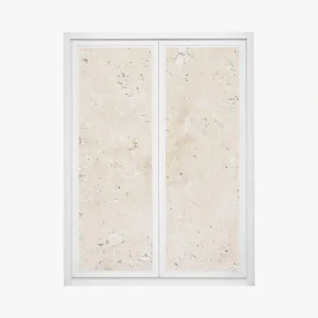 Sticker pour vitres et fenêtres texture de pierre naturelle beige et rustique – Wallnifity®
