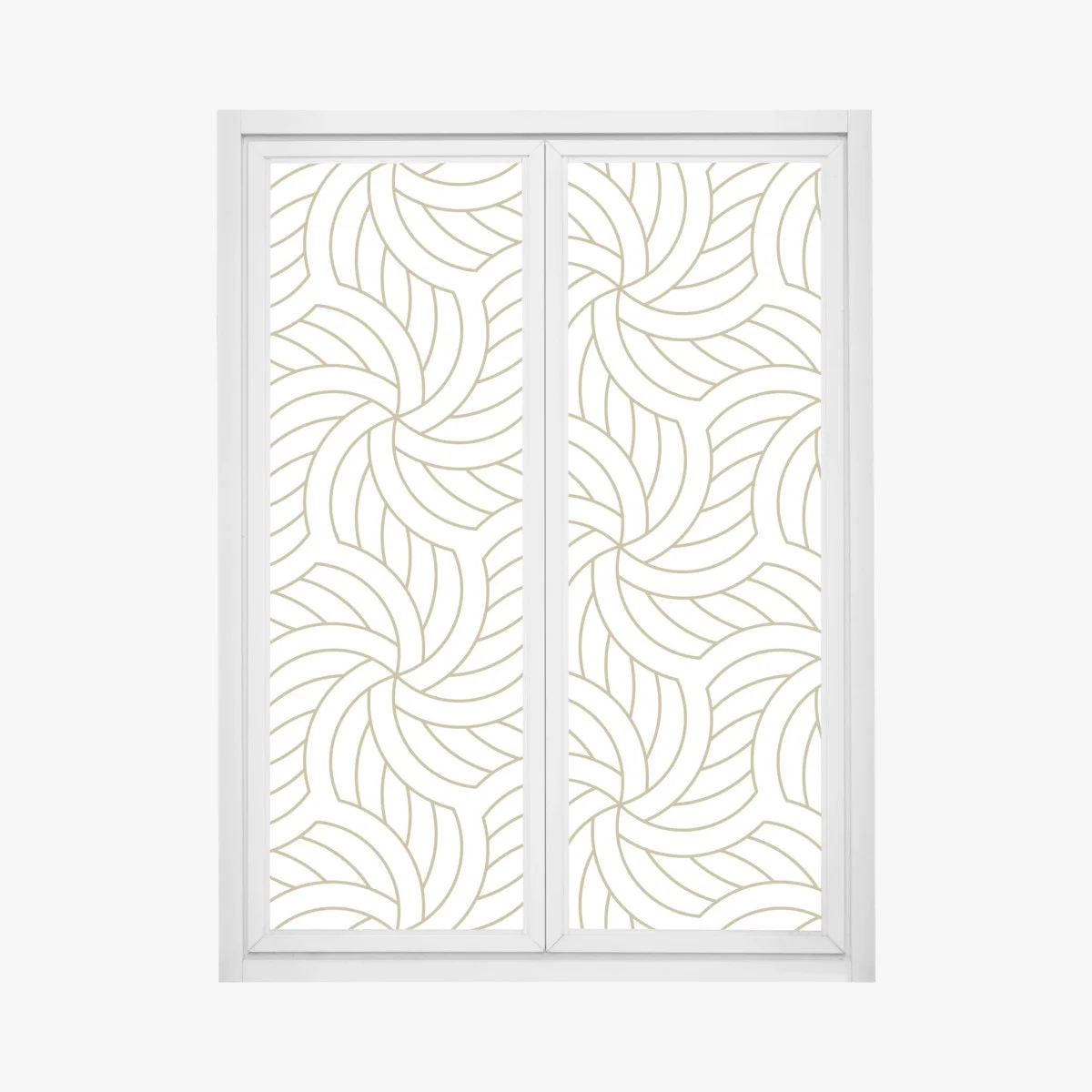 Sticker pour vitres et fenêtres motif géométrique doré en spirale – Wallnifity® Sticker pour vitres et fenêtres motif géométrique doré en spirale – Wallnifity®