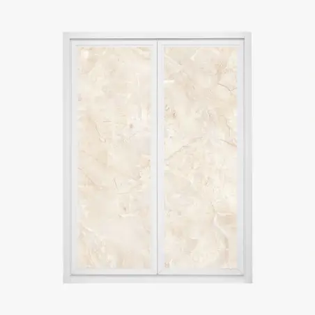 Sticker pour vitres et fenêtres marbre beige naturel aux veines délicates – Wallnifity®