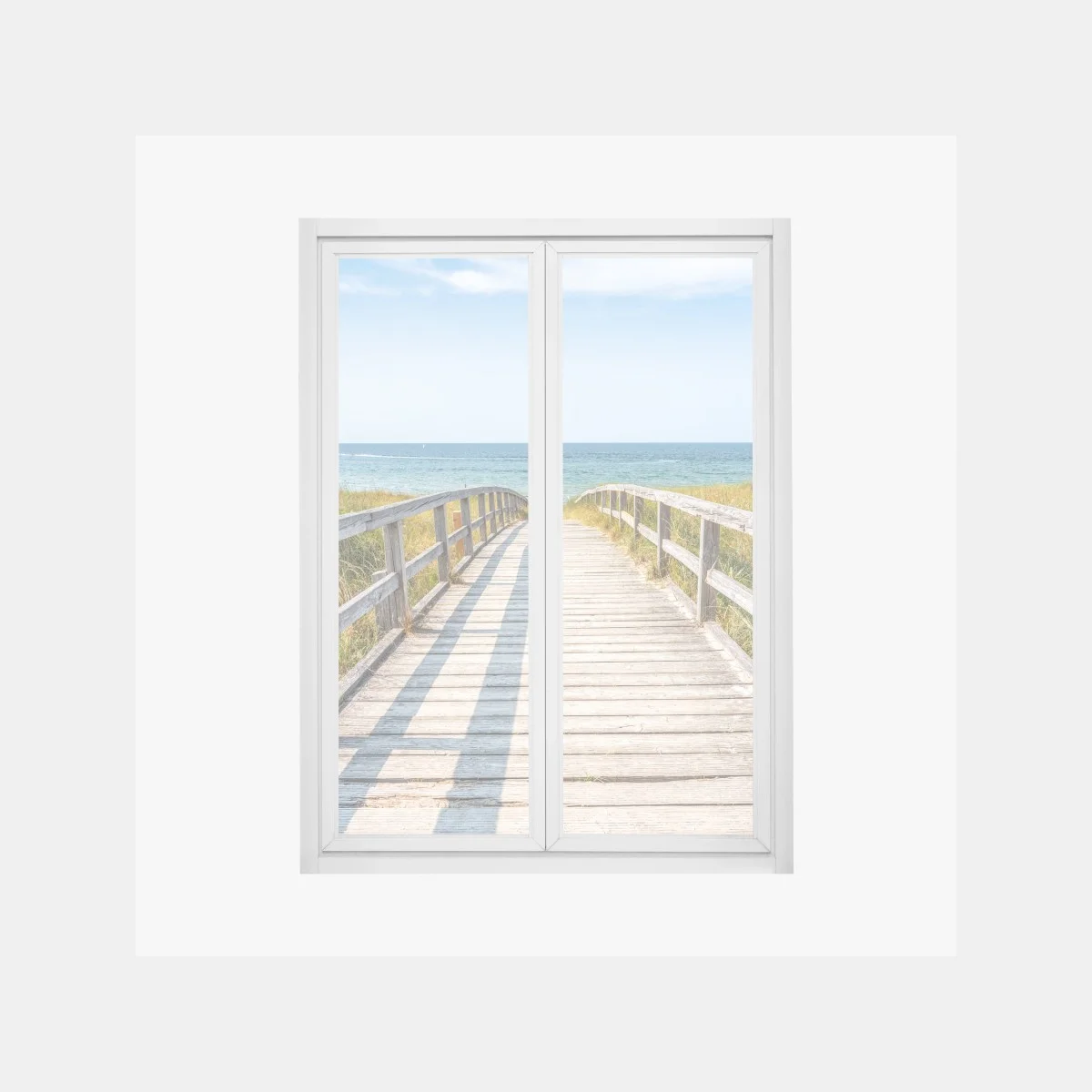 Sticker pour vitres et fenêtres passerelle en bois vers l'océan – Wallnifity® Sticker pour vitres et fenêtres passerelle en bois vers l'océan – Wallnifity®