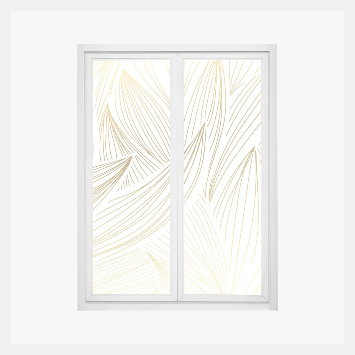 Sticker pour vitres et fenêtres motif floral doré minimaliste – Wallnifity® Sticker pour vitres et fenêtres motif floral doré minimaliste – Wallnifity®