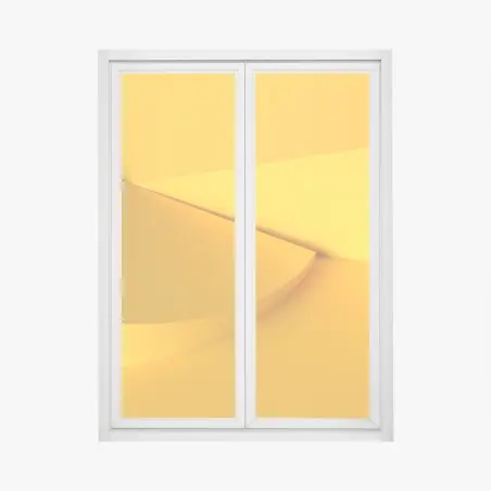 Sticker pour vitres et fenêtres composition géométrique jaune minimaliste – Wallnifity®