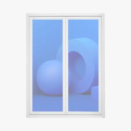 Sticker pour vitres et fenêtres composition géométrique bleue minimaliste – Wallnifity®