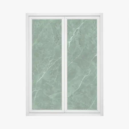 Sticker pour vitres et fenêtres marbre vert émeraude élégant – Wallnifity®