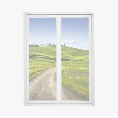 Sticker pour vitres et fenêtres route sinueuse en Toscane près de Sienne – Wallnifity®
