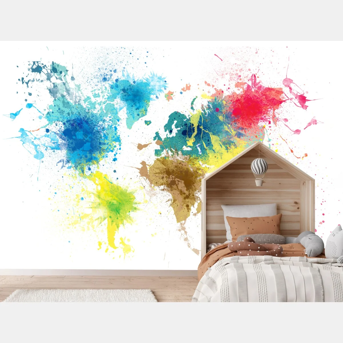 Papier peint carte du monde en éclaboussures de peinture – Wallnifity® Papier peint carte du monde en éclaboussures de peinture – Wallnifity®