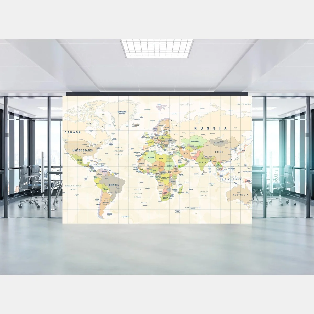 Papier peint planisphère détaillé des pays du monde – Wallnifity® Papier peint planisphère détaillé des pays du monde – Wallnifity®