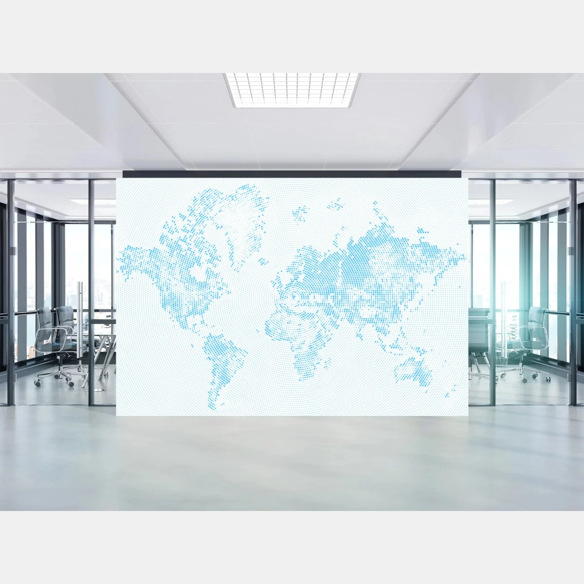 Wall mural turquoise halftone world map – Wallnifity® Wall mural turquoise halftone world map – Wallnifity®