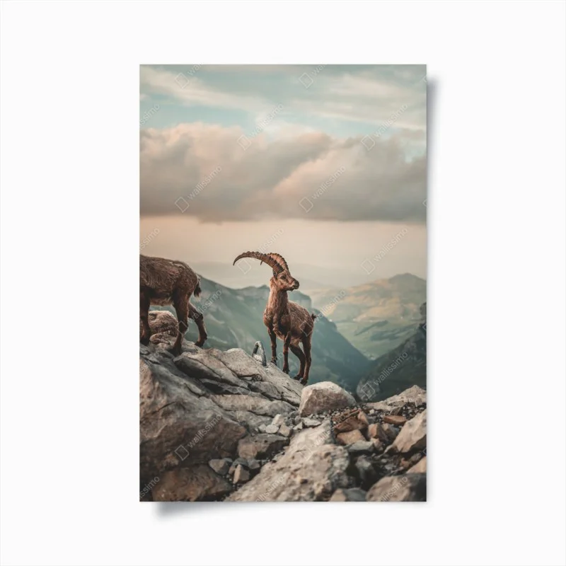 Poster majesté du bouquetin alpin – Wallnifity® Poster majesté du bouquetin alpin – Wallnifity®
