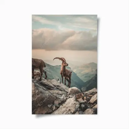 Poster majesté du bouquetin alpin – Wallnifity®