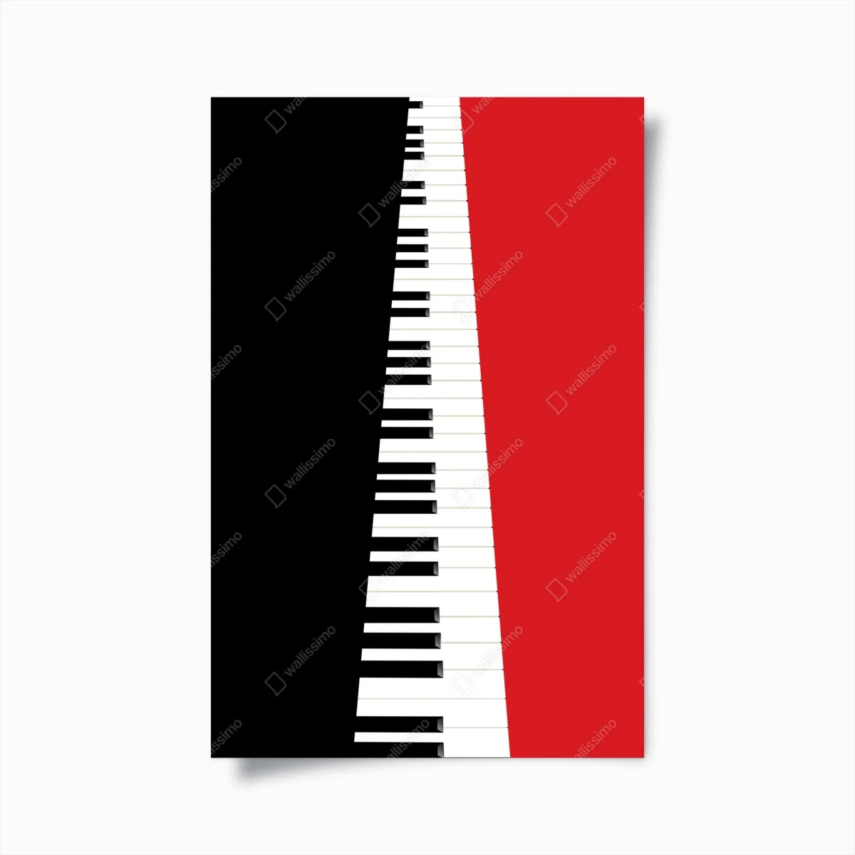 Poster clavier de piano en perspective noir et rouge – Wallnifity® Poster clavier de piano en perspective noir et rouge – Wallnifity®