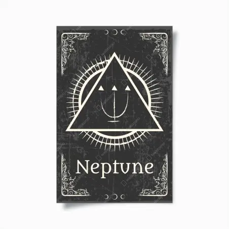 Poster symbole alchimique de Neptune – Wallnifity®