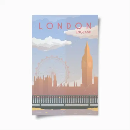 Poster silhouette de Londres au crépuscule – Wallnifity®