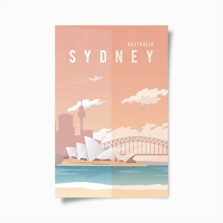 Poster sydney au crépuscule - silhouette du port – Wallnifity®