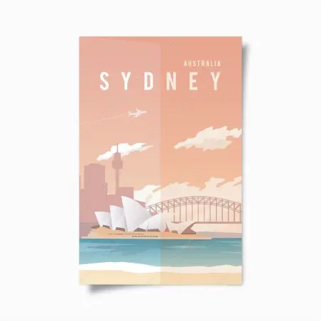 Poster sydney au crépuscule - silhouette du port – Wallnifity®