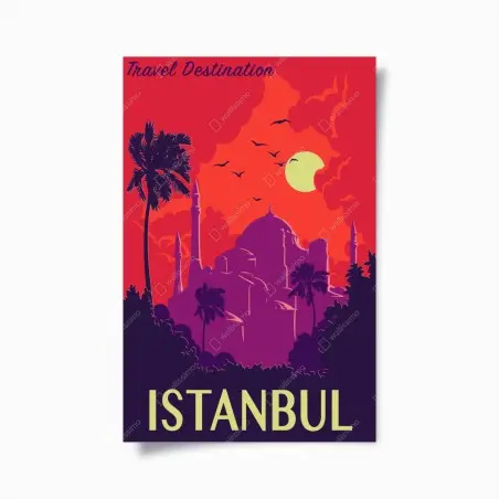 Poster coucher de soleil à Istanbul – Wallnifity®