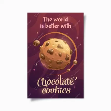 Poster le monde des biscuits au chocolat – Wallnifity®