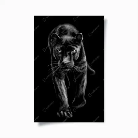 Poster panthère noire en marche – Wallnifity®