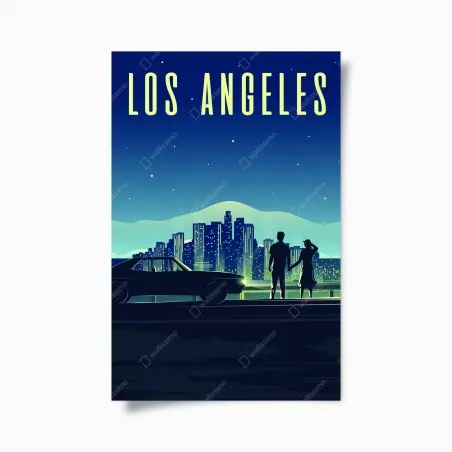 Poster nuit étoilée à Los Angeles – Wallnifity®