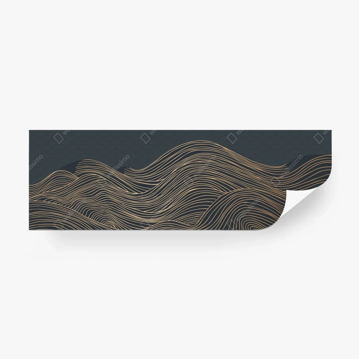 Papier peint vagues dorées en lignes fluides – Wallnifity® Papier peint vagues dorées en lignes fluides – Wallnifity®