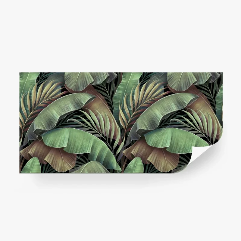 Papier peint fresque de feuillage tropical aux tons verts – Wallnifity® Papier peint fresque de feuillage tropical aux tons verts – Wallnifity®