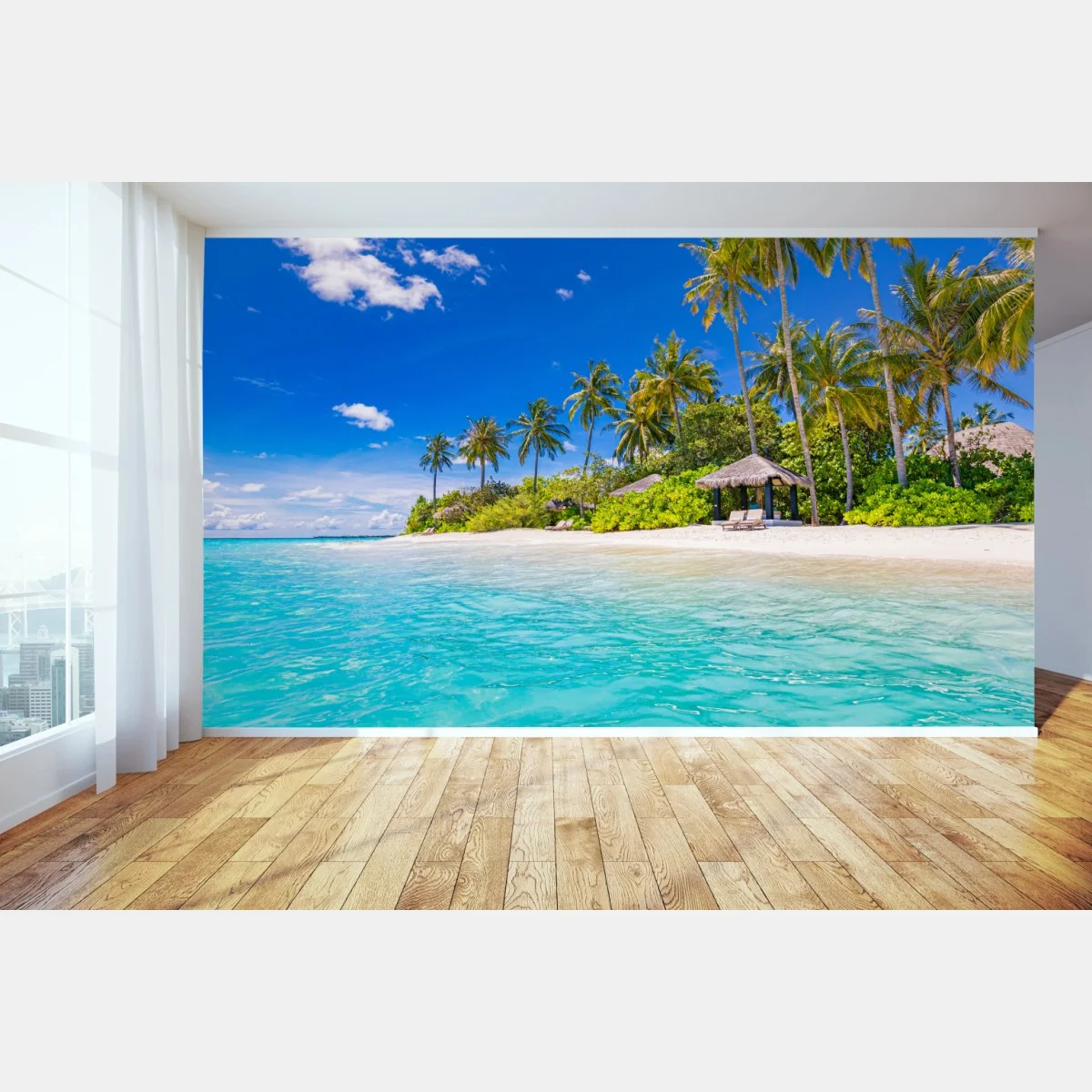 Papier peint plage tropicale paradisiaque bord de mer – Wallnifity® Papier peint plage tropicale paradisiaque bord de mer – Wallnifity®
