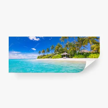 Papier peint plage tropicale paradisiaque bord de mer – Wallnifity®