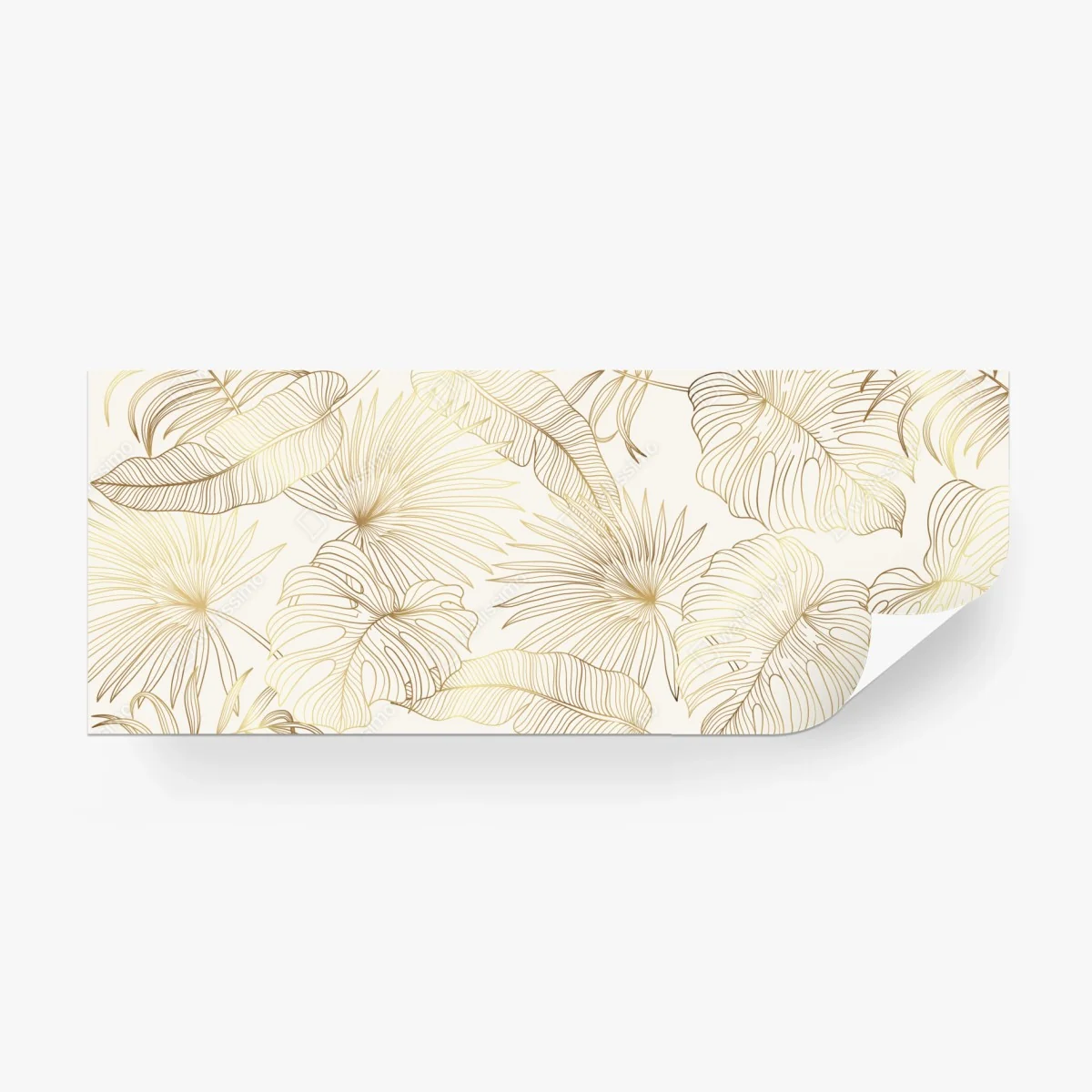 Papier peint motif feuilles tropicales dorées – Wallnifity® Papier peint motif feuilles tropicales dorées – Wallnifity®