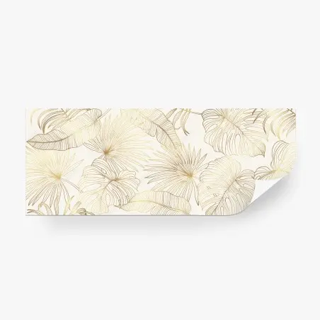 Papier peint motif feuilles tropicales dorées – Wallnifity®