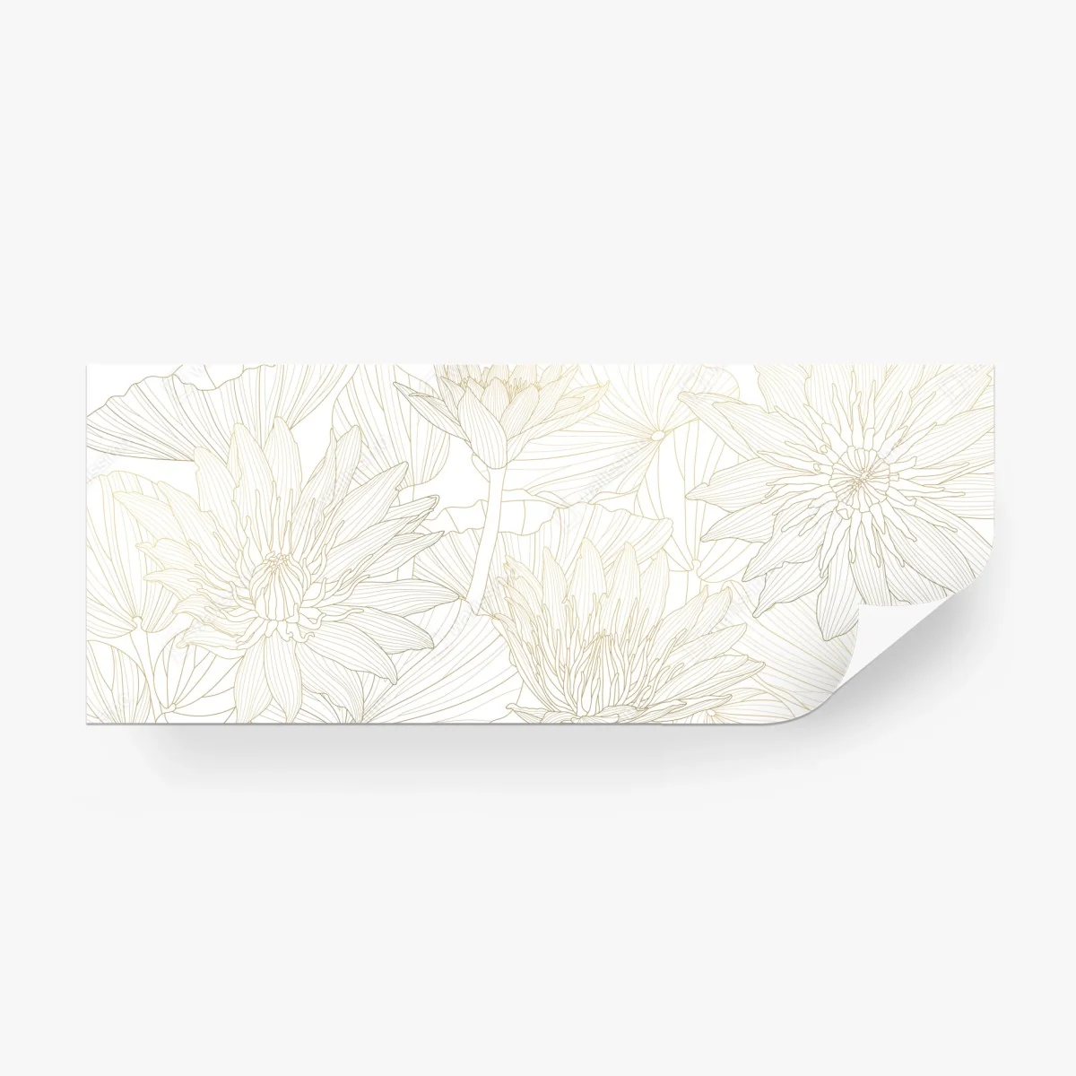Papier peint motif nénuphar doré sur fond crème – Wallnifity® Papier peint motif nénuphar doré sur fond crème – Wallnifity®